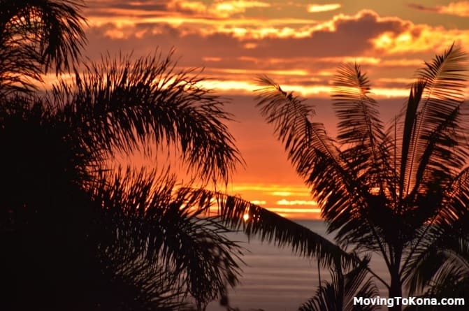 A Hawaiian sunset.